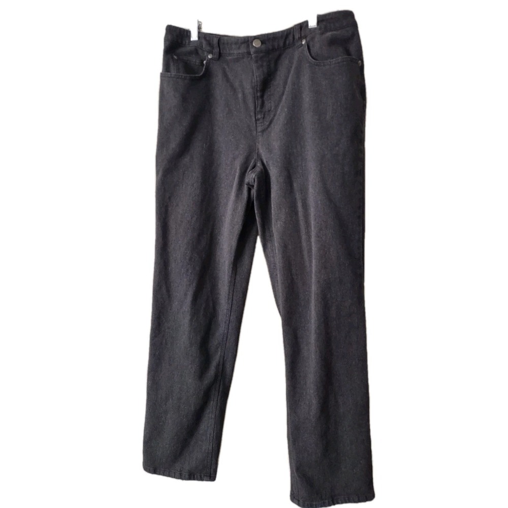 Jones New York Sport Stretch Jeans Womens 14 Gray Denim Pants with Shape Control